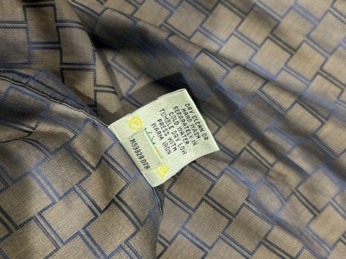 Camicia elegante uomo Bughatchi vestibilità classica con bottoni blu geometrica quadrata media - Foto 8 di 10