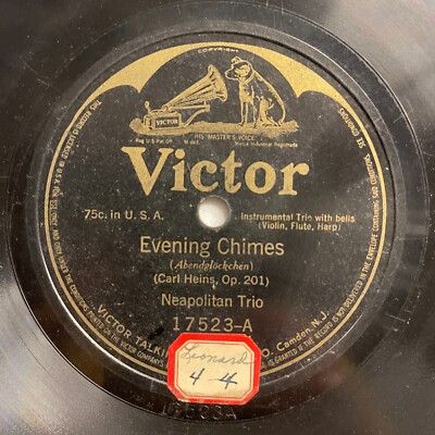 Neapolitan Trio    Evening Chimes / Woodland Echoes 10'', 78 RPM 1914 Victor
