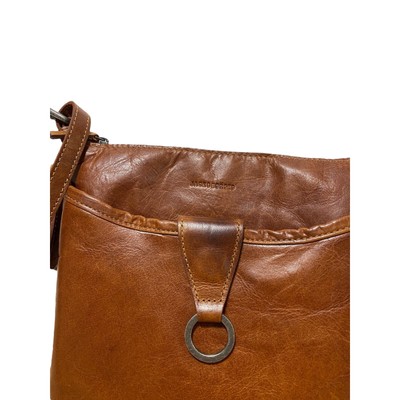 NEW Jack Georges Voyager Cross Body Leather Bag Honey 7622