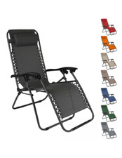 Chaise Gravita Zero pliante avec dossier inclinable fauteuil textilèneà étranger