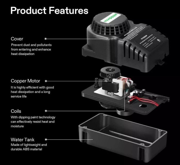 1/30 HP 115-Volt Automatic Condensate Removal Pump with Safety
