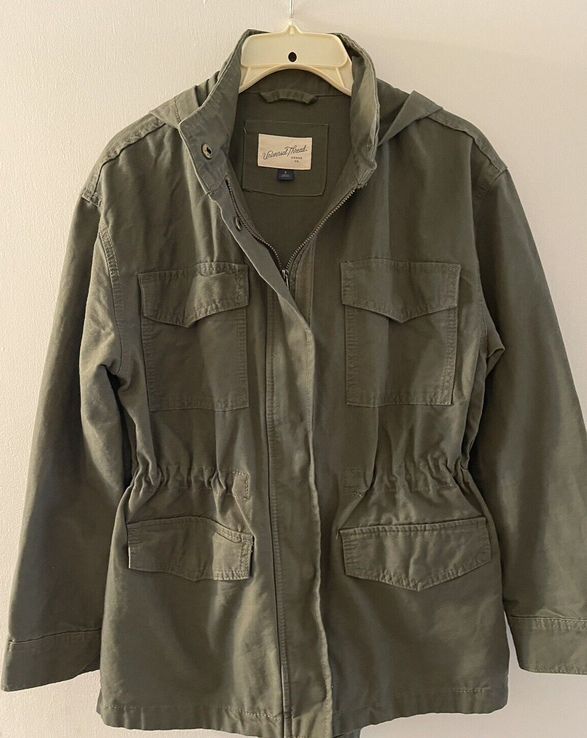 UNIVERSAL THREAD GREEN HOODED JACKET ZIP/SNAP CLO… - image 1