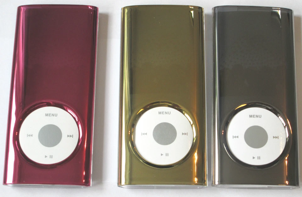 iPod Nano 4th Gen 4G Case Gear4 IceBox Mirror Red Gold or Silver with lanyard - Image 2 of 2