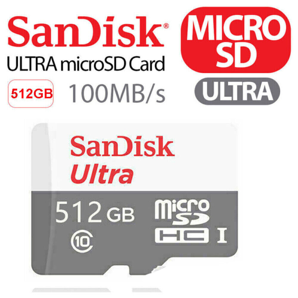 Micro SD Card 512GB Ultra SDXC Memory Card Class 10 Mobile Smart...