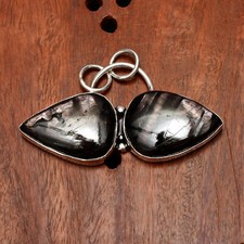 Pendentif bijou en argent sterling 925 fait main avec pierre précieuse nature...