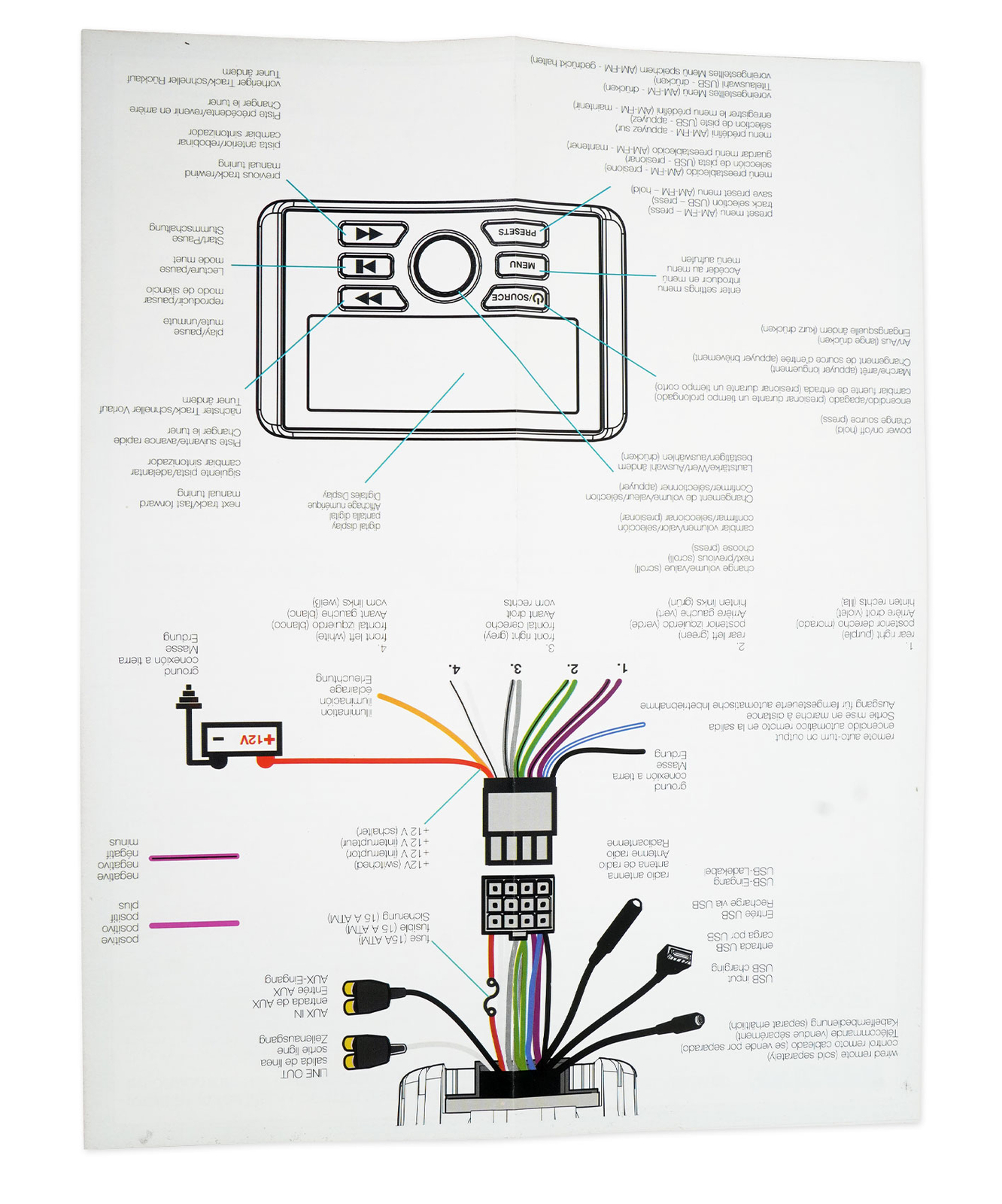 Цифровой мультимедийный Bluetooth-приемник KICKER KMC3 с калибровочным отверстием 2 динамики 525 Black