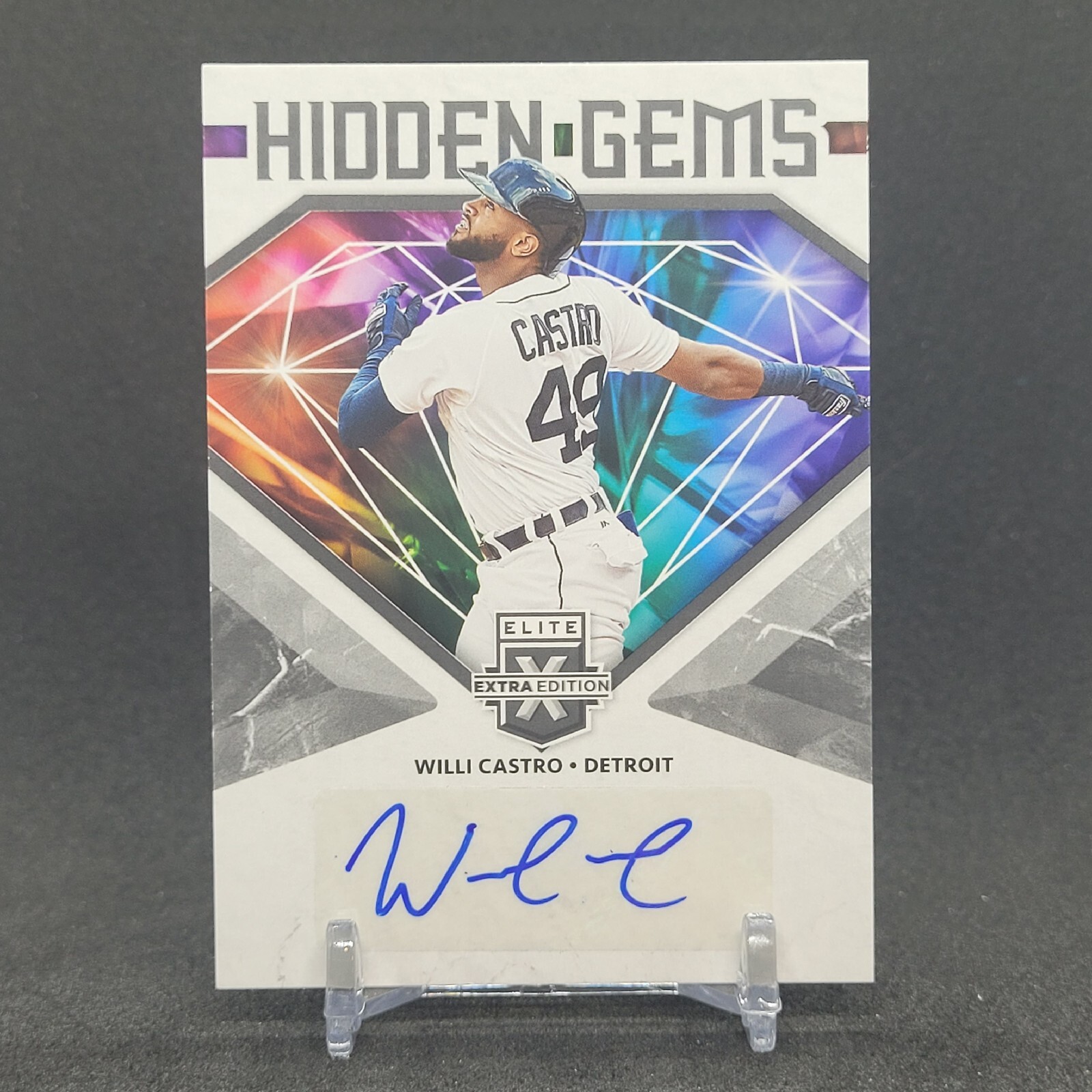 Willi Castro 2019 Elite Extra Edition Hidden Gems Auto WC Tigers Rookie Card