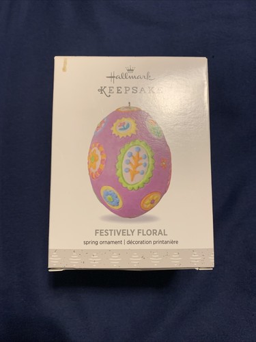 Hallmark 2017 Festively Floral Spring Ornament Rare Sharon Visker - Picture 3 of 5