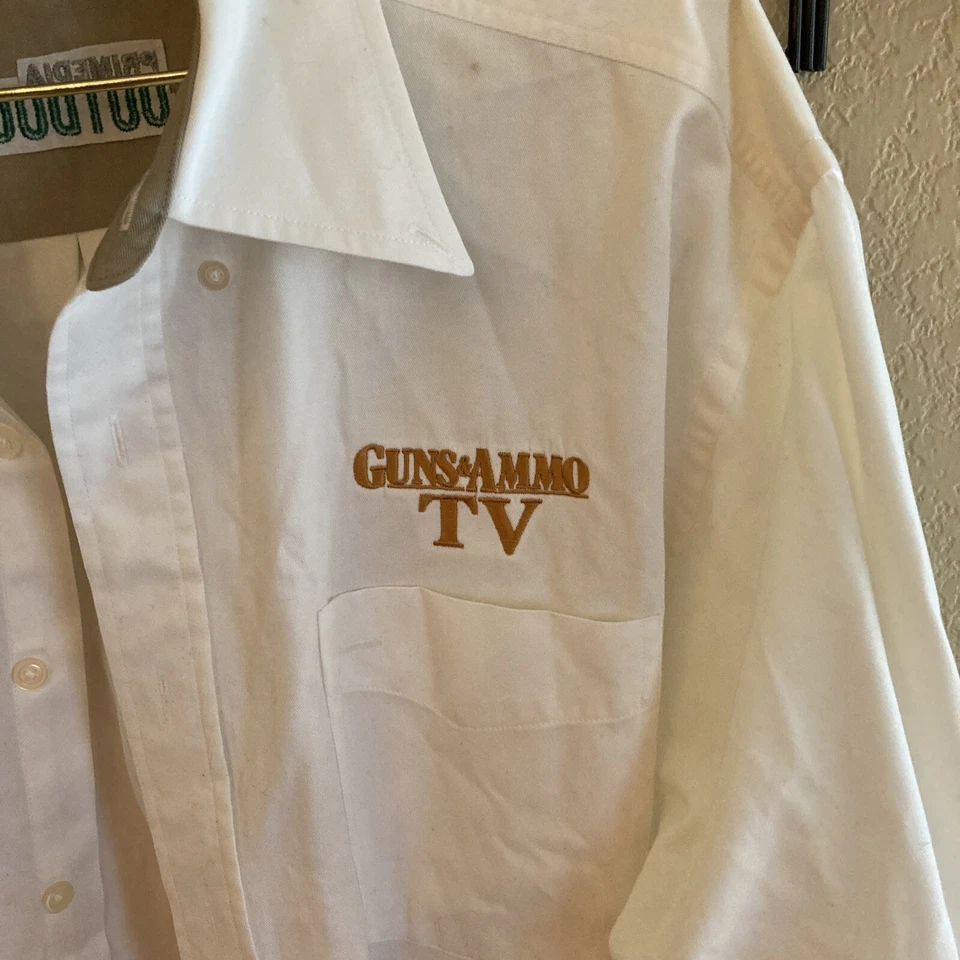 Guns Ammo TV Devon & Jones Long Sleeved Button Front Shirt- White Pearl XL - Image 4 of 4