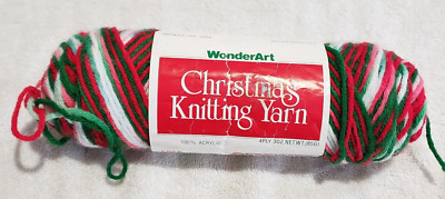WONDER ART Christmas Vintage Knitting YARN Skein Color 935 3oz Acrylic Ombre