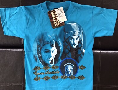 VTG Star Wars Queen Amidala Blue T-Shirt(Little Girl Sz Large6/6X