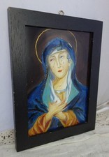 altes Hinterglasbild Heiligenbild  Maria Muttergottes Mater Dolorosa