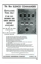 QST Ham Radio Mag. Ad The New ELENCO COMMANDER Linear Amplifier (2/59)
