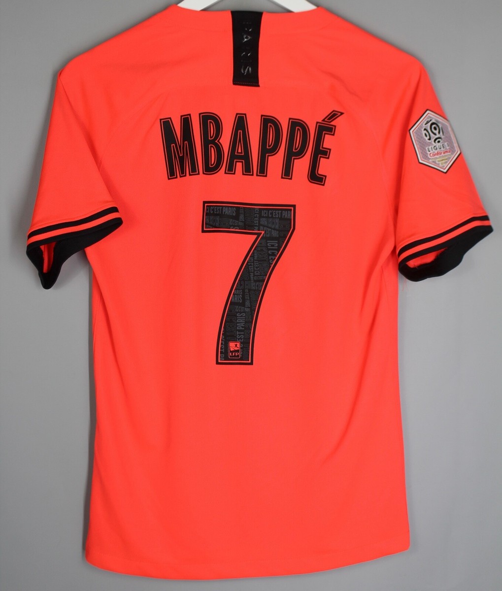 PSG 2019/2020 AWAY FOOTBALL SHIRT JERSEY NIKE S #7 MBAPPE PARIS