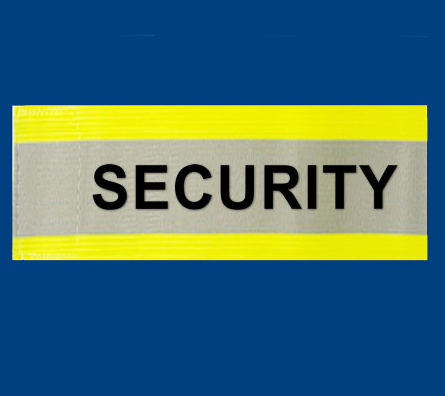 Yellow Armband SECURITY Reflective Hi Visibility ID Band 2" Strip 18 x 4 inches eBay