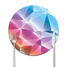 Printed PU Leather Placemats Dining Table Mats Dinner Home Kitchen PlaceMat