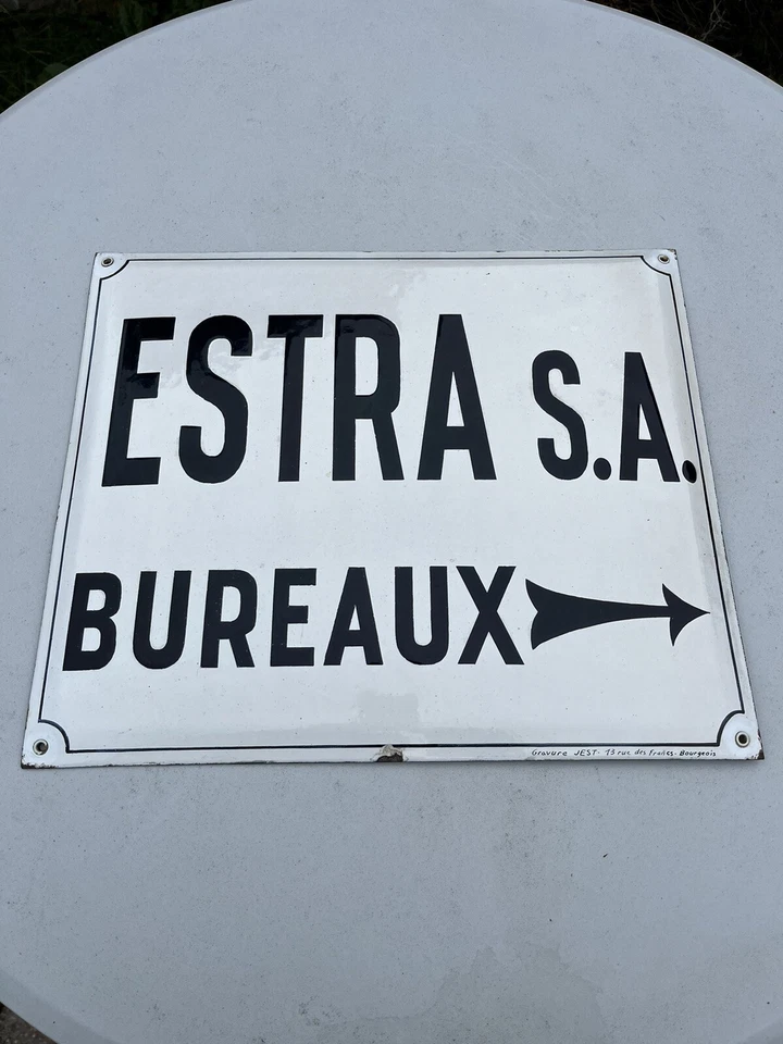 Plaque Emaillee ￼ancienne ￼ ￼BUREAUX Enseigne 1920  ￼usine  atelier 40 Cm/34 Cm - Photo 3/4