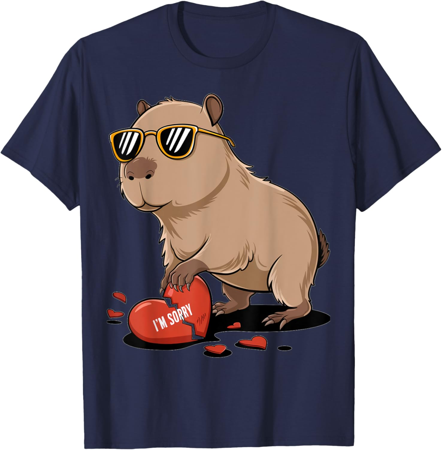 Capybara Heart Valentines Day Couple Love Funny Sweatshirt T-shirt