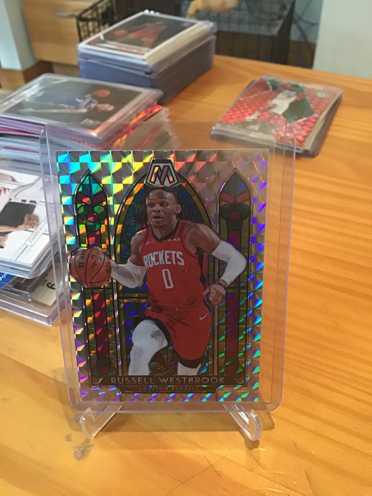2019-20 Mosaic Stained Glass Russell Westbrook Prizm Silver Hyper Quantity