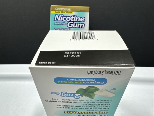 24x GoodSense Nicotine Gum•2 mg•110pcs/ea(2640 Total)•Artic Mint*SEE ALL PHOTOS! - Picture 8 of 9