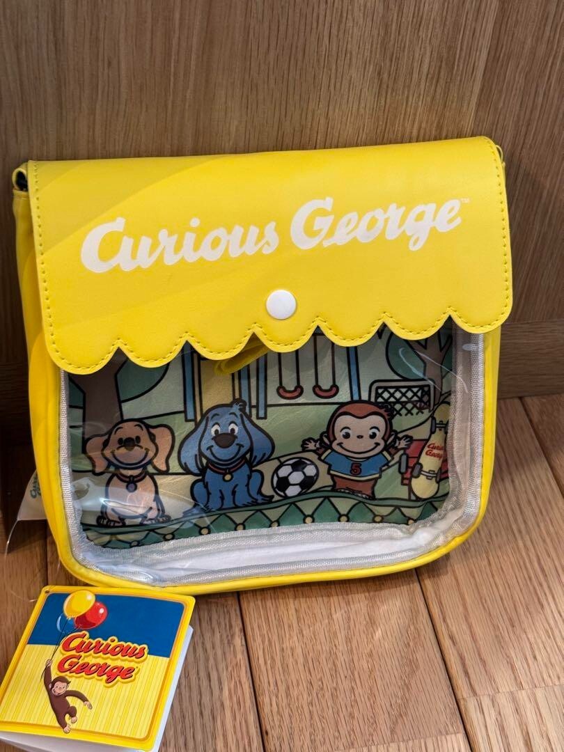Curious George Platinum Zakka Scene Design Shoulder Bag YELLOW.ver