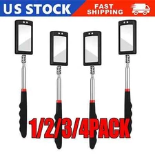Inspection Mirror LED Lighted Mechanic Telescoping illuminate Swivel Extendable