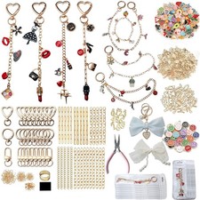 560Pcs Charms Lip Gloss Keychain Making Kit,DIY Craft Supplies,Jewelry Making...