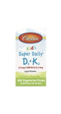 Carlson Laboratories Kid's Super Daily D3 + K2 10.16 mL Liquid