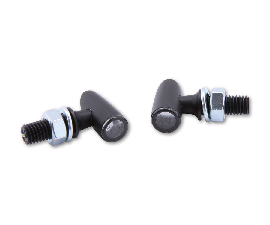 Feu stop et clignotant LED HIGHSIDER Proton One 3en1 miniature en aluminium noir