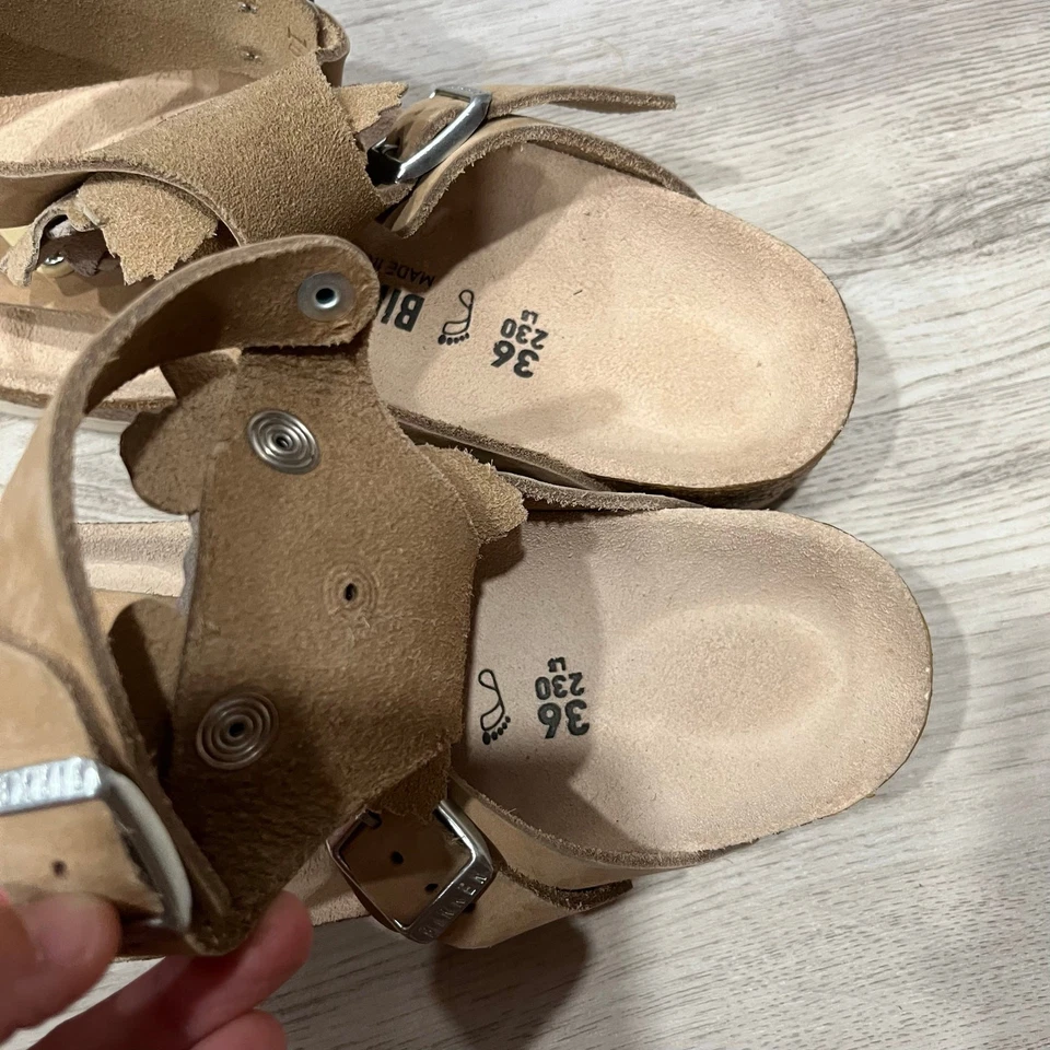 Correa de tobillo Birkenstock Gizeh de cuero alta floral con flores UE 36 para mujer 5 nueva sin caja Foto 2 de 4