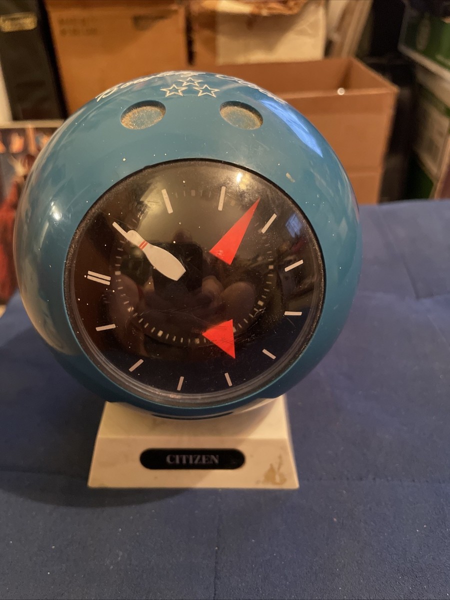 citizen 1970 Blue Bowling Ball Clock desk clock Super Rare Made In