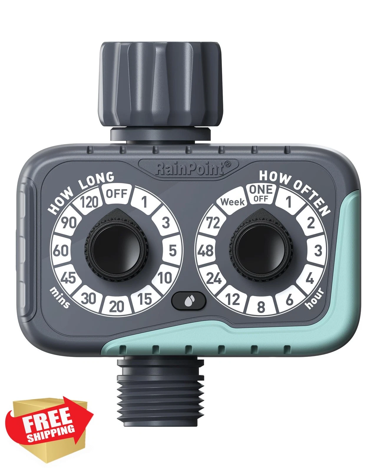 RAINPOINT Sprinkler Timer 2 Dial Garden Hose Auto Programmable