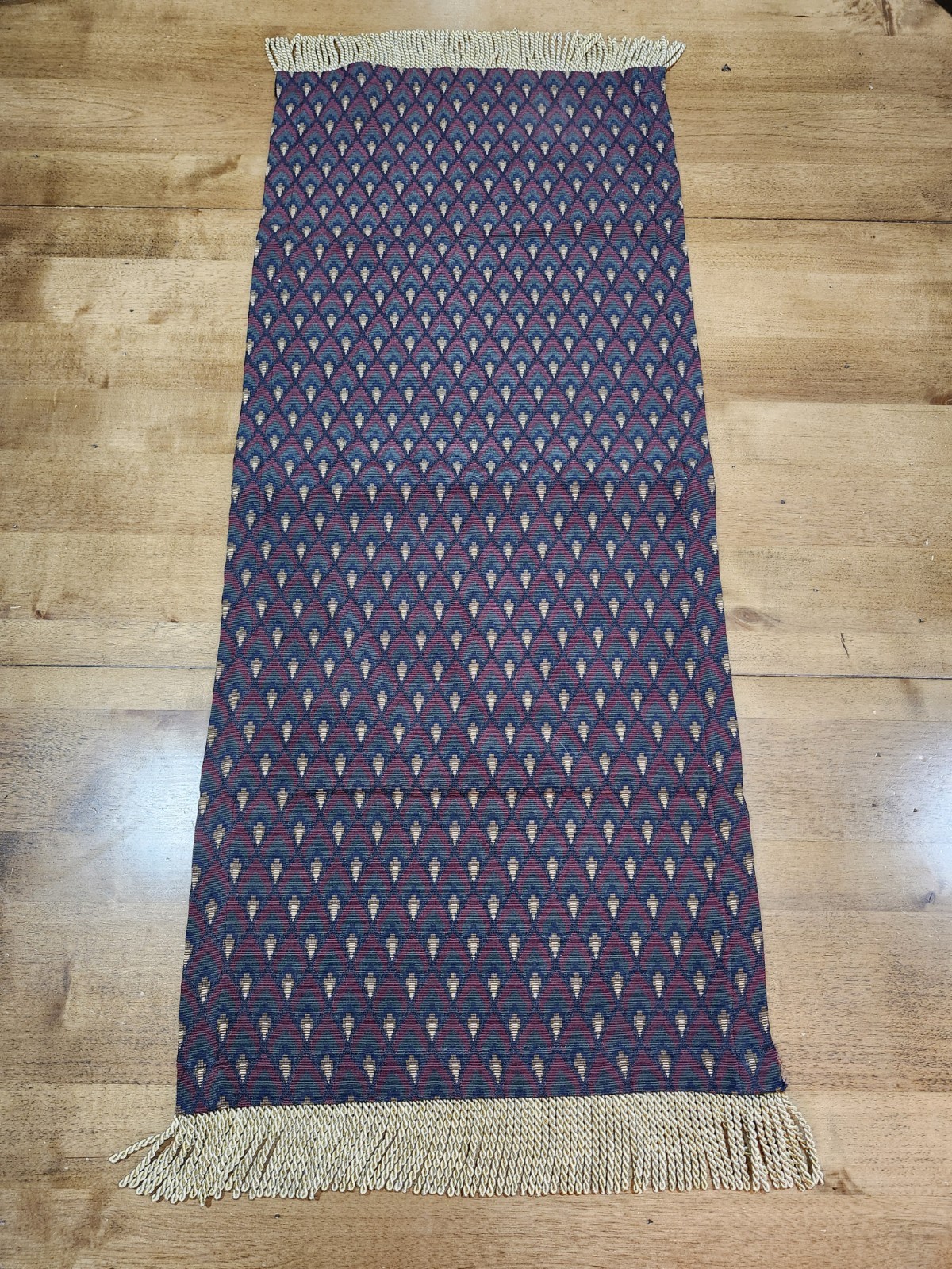 Table Runner Or Dresser Scarf With Tassels Thick Fabric Pretty Fall Colors