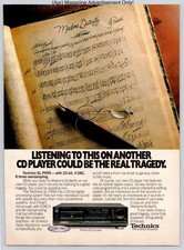 Technics SL P999 Lettore CD Digitale Madame Butterfly Pubblicità Vintage 1989