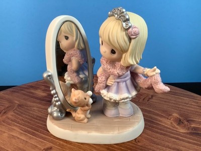 Precious Moments I m So Fancy 162003 Girl & Cat In Mirror