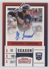2017 Panini Elite Extra Edition USA Baseball Gold /100 Giuseppe Ferraro Auto a8r
