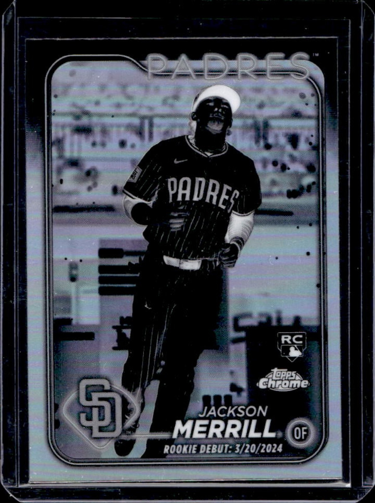 2024 Topps Chrome Update Jackson Merrill RC Negative Refractor #USC57 Padres