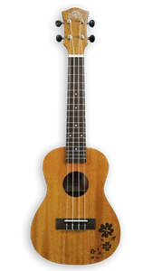 PukanaLa Model PU-CTC  "Clover" Tattoo Series Sapele Mahogany Concert Ukulele