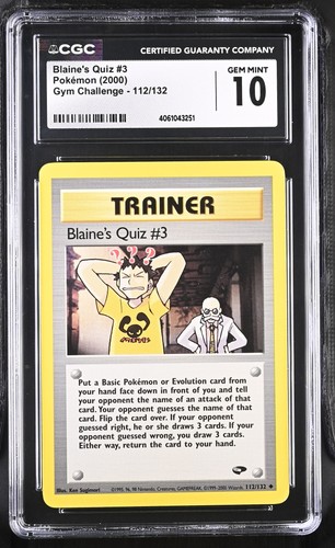 Blaine's Quiz #3 (Unlimited) graded CGC 10 for sale on eBay