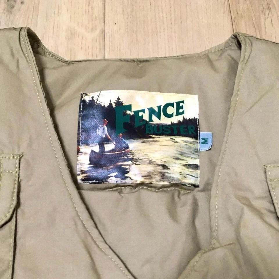 Chaleco de pesca de plumón FENCE BUSTER vintage años 80 usado para hombre talla mediana Foto 4 de 4
