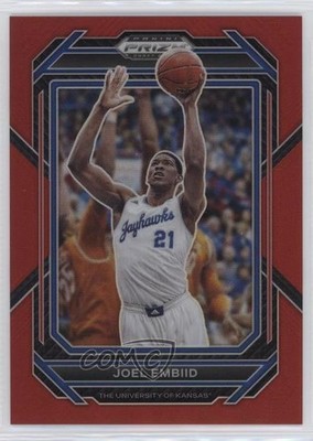 2023-24 Panini Prizm Draft Picks Red Prizm 254/299 Joel Embiid #52 0v2h
