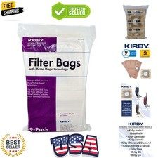 High-Capacity Genuine Kirby Vacuum Bags, 9-Pack for G4, G5, G6 - Easy Install