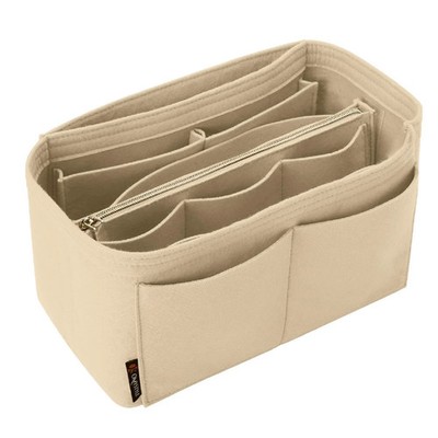Beige X-Large Purse Organizer Insert for Handbags Felt Bag Organizer for Tote...