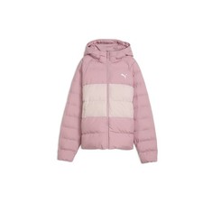 PUMA Synthetic Hooded Puffer Jacket Youth Girls Pink Casual Athletic Outerwear 6