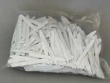 White plastic collar stays in Bulk 3 inches long