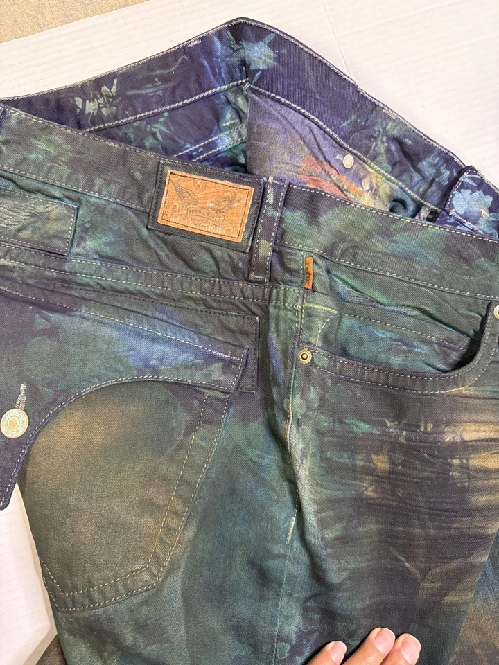 Nuevo Jean Robin’s Para Hombre Talla 40 Estilo #D5696-LF SOLAPA LARGA Verde Bosque Camuflaje  Foto 4 de 4