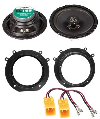 ACV 16.5cm 100 Watt 2 Way Speakers for Fiat Scudo Peugeot Expert up to 07 Front