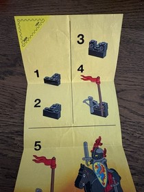 Vintage 1992 Lego System Castle 6009 Medieval Black Knight Manual ONLY
