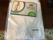 NY Threads Professional Lab Coat for Men Long Sleeve Medical Coat White