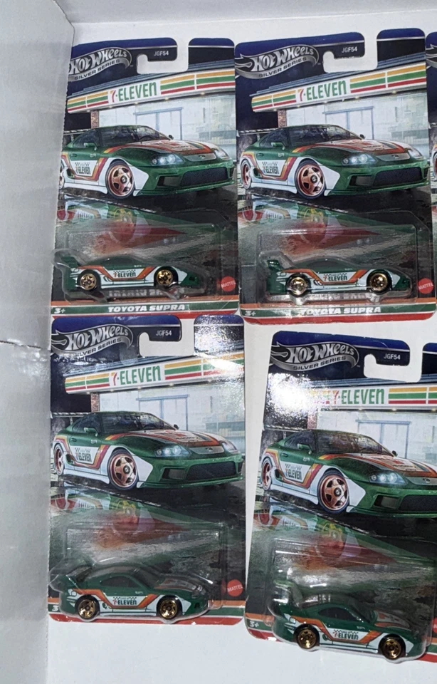 2025 HOT WHEELS СЕРЕБРЯНАЯ СЕРИЯ TOYOTA SUPRA 7-ELEVEN ЛОТ ИЗ 10 **НОВЫЙ** - Изображение 3 из 4